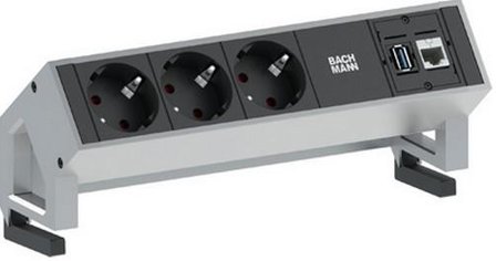 BACHMANN 3X Schuko 1X Cat6 1X Usb3.0