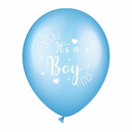 Latexballong 12" "It ́s a boy" Blå 6-pack
