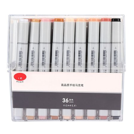 Kaksoispäinen ihonväriset tussit läpinäkyvä sarja maalaussivellin työkalu taidetarvikkeet Yksi sukupolvi 36 väriä