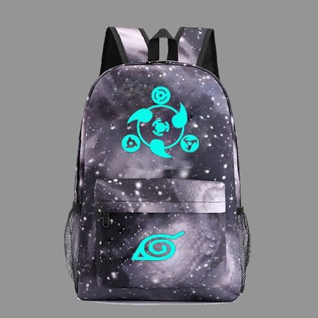 Ny Naruto skrivhjulöga lysande skolväska koreansk ryggsäck Yz