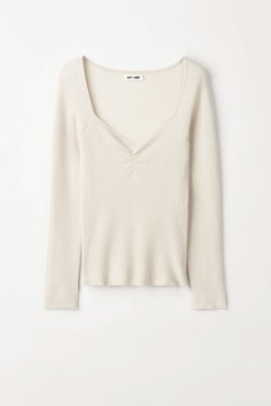 Soft Goat - Fine Knit Cashmere Top - Kaschmirpullover für Damen - S - Cream