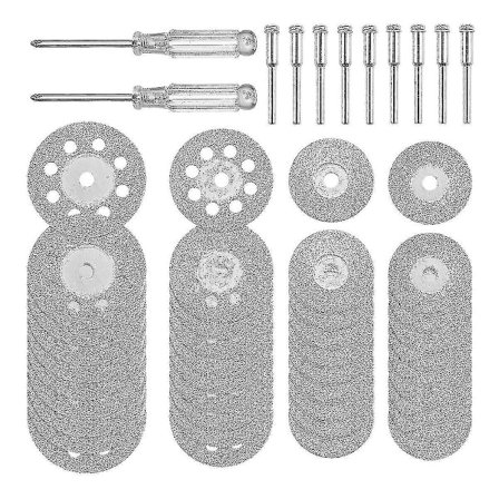 50x Diamantskæreskiver til Dremel roterende værktøj, slibemaskine, metalskæreskive