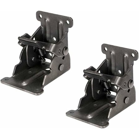 2 stk. selvlukkende hengsler, sammenleggbart møbelklaffbenhengsel, sammenleggbar støttebenbeslag og stag, for bord, seng og mekanismemøbler