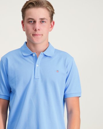 GANT SHIELD SS PIQUE Blå Pique Gutt - Kids Brand Store