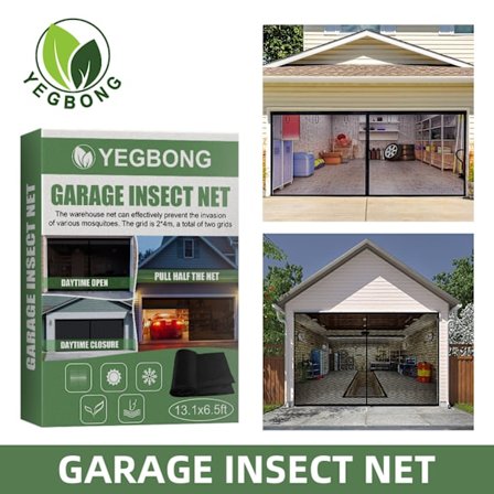 Multifunktionel Garage Net Skærmdør Sømløs Insektnet Garageport Skærm Nem at Installere og Bruge 2x4m Vinduesnet
