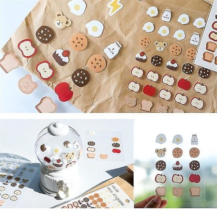 6-pack / 18 ark Söt Björnar Dagliga Deko Washi Dagbok Dekaler Scrapbooking Planner Klotter Pappersvaror