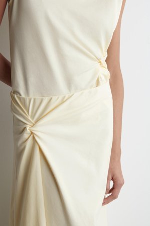 COS Twist-Detail Midi Skirt in Yellow - Women