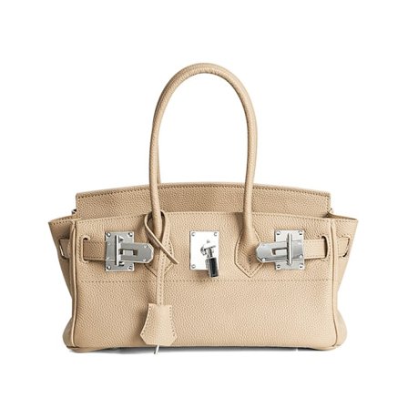 Stilige Dove Grå Skinnhåndveske for Kvinner