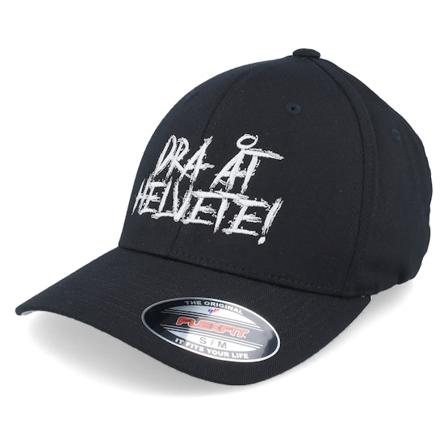 Kränkt! - Schwarz Flexfit Cap - Dra Åt Helvete Black Flexfit Wooly Combed @ Hatstore