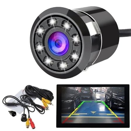 Bakkamera, parkering, LED dag/nat mini IP68 170 kofanger 12V kamera