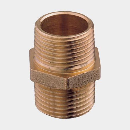 Siirtymänippa Guidi Nipple Male/Male, pronssi, 2 1/2" G (BSP)