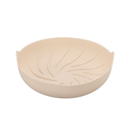 Silikonfritösinsats Värmebeständig Återanvändbar Rund Korg för Hemmakök Mjölkvit