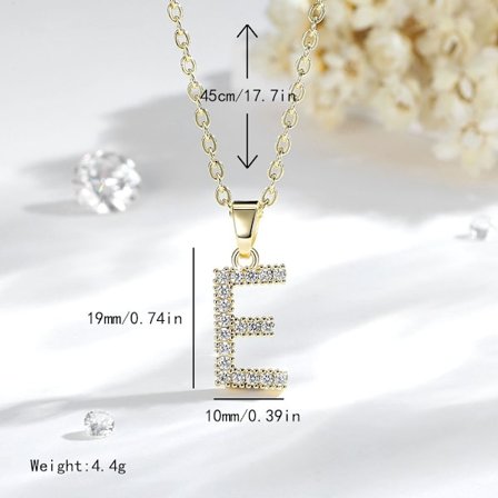 26 Bokstav Halsband Guld Halsband Dam DIY Hänge Med Diamant Nyckelbenskedja