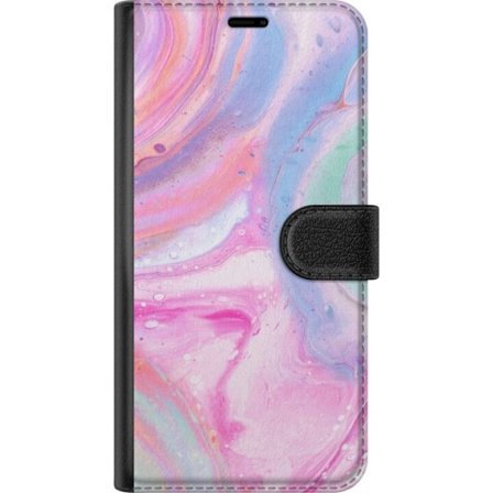 Kompatibelt Plånboksfodral till Xiaomi Xiaomi Redmi Note 14 Pro+ Abstrakt pastellfärgad marmorkonst med flytande akryleffekt i rosa, blått och grö