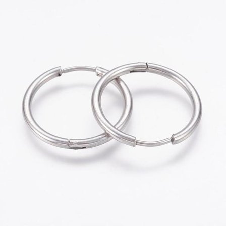 1Par 20 mm Hoops örhängen i IP Pläterad 316L kirurgiskt stål