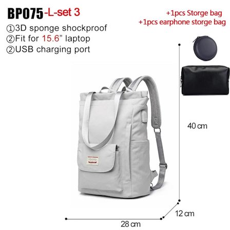 IKE MARTI Naisten kannettavan tietokoneen olkalaukku vedenpitävä Oxford-käsilaukku reppu 15,6 tuuman kannettavalle tietokoneelle tyttöjen koululaukku 