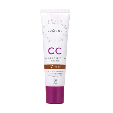 Lumene CC Color Correcting Cream SPF20, 7 Deep, 30 ml