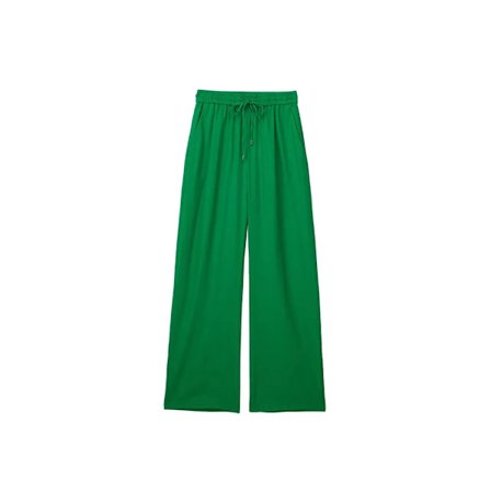 Dambyxor med vida ben retro hög elastisk midja