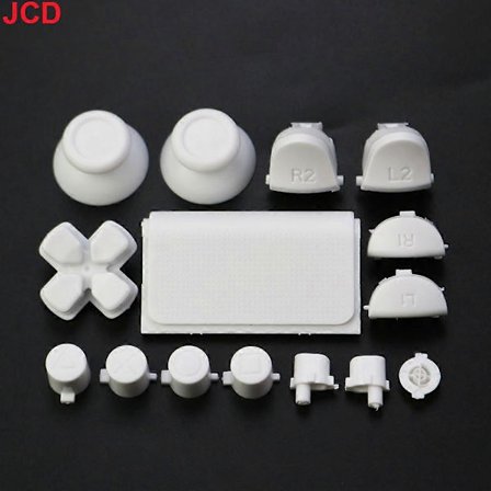 JCD 1 set 18 färger Komplett Set Joysticks D-pad R1 L1 R2 L2 Riktningsknapp AB XY Knappar För PS4 Pro Slim JDS 040 JDM 040 Kontroller