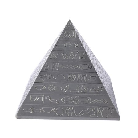 Egyptiläinen pyramidi pienoismalli metallista valmistettu retro-patsas kodin tai toimiston sisustukseen - 12,9*12,9*11,2 cm