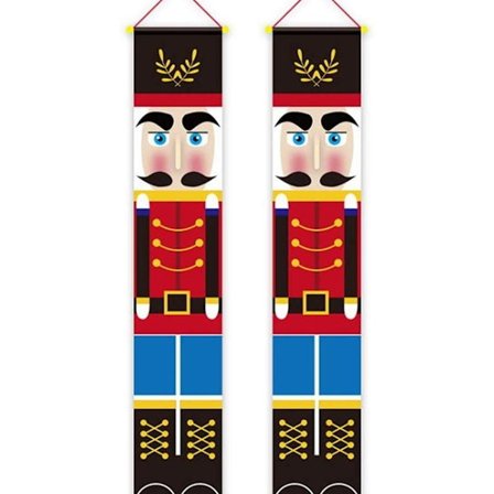 Nøtteknekker juledekorasjon 180 cm lang stor veranda skilt KLB