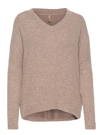 Sc-Biara Pullover Striktrøje Brun Soyaconcept