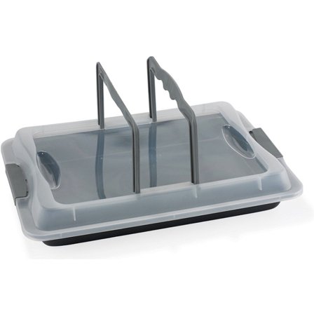 Övriga varumärken Ugnspanna med lock 42x29cm Grå | Matlagning > Kokkärl & Stekpannor > Ugnsplåtar > Långpanna | Bagaren och Kocken