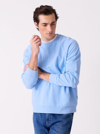 MATCH - Charles collegegenser - Jean Paul - Str. XL - Herre - Gensere & Cardigans - Blå - 100% bomull - økologisk