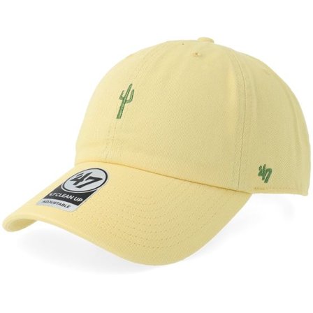 47 Brand - Gul unconstructed Keps - Base Runner Clean Up Cap-Butter Dad Cap @ Hatstore