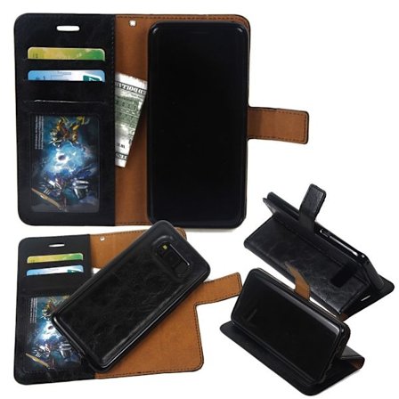 Samsung Galaxy S8 - 2 i1 plånboksfodral / Skal - Svart