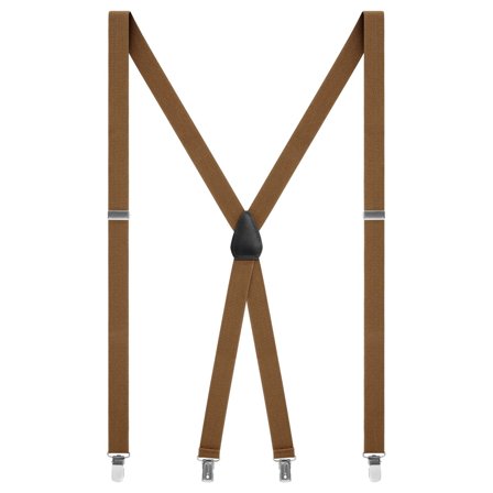 Vexel | Bruine Smalle X-vormige Clip Bretels voor mannen - Bretels met clips