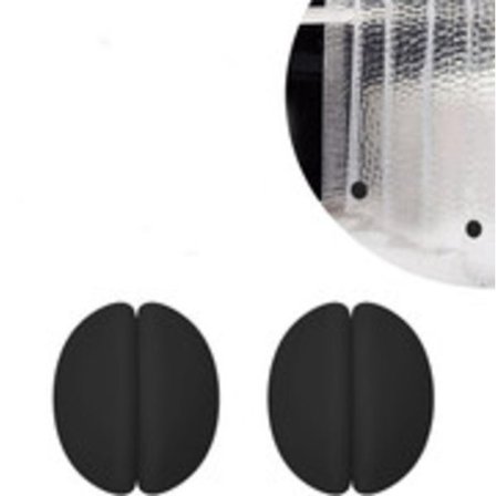 (Svart, 2 stk) Dusjforhengvekter, Dusjforhengmagneter i rustfritt stål, Silikoninnpakket tung