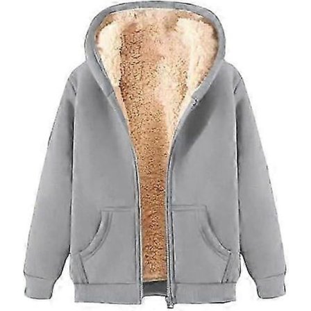 Lammeuld Sweatshirt Herre Vatteret Sort Jakke Herre Vinter Vatteret Stor størrelse Løs Lynlås Hætte Cardigan Sweatshirt