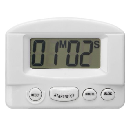 Køkken Timer Høj Lydstyrke Tid Op og Nedtælling Magnetisk Design Multifunktionel Digital Ur Timer Hvid