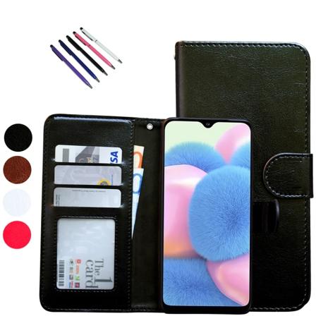 Samsung Galaxy A41 - PU Læder Pung Etui Svart