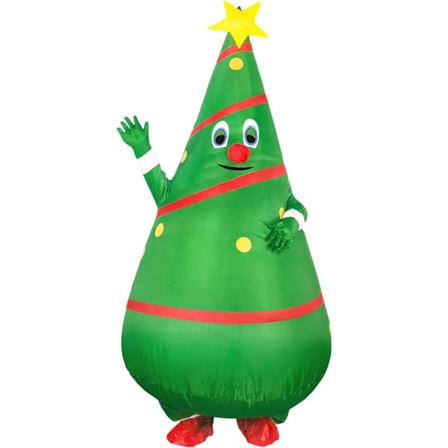 Ilmapallojoulupukkiasu, Unisex Aikuisten Maskaraasupuku, Cosplay Juhlapukeutuminen Parralla Hatulla Aikuisten (Ilmapumpun Mukana)