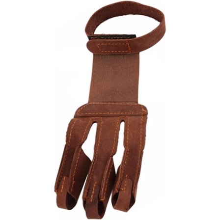 1PC 3-Finger Design Bågskyddshandske Dra båge Pil Bågskytte Skyttehandske Läder Enstaka Handske