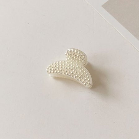 1 vintage koreansk liten pärlhårklämma (halvrunda liten pärlklämma)