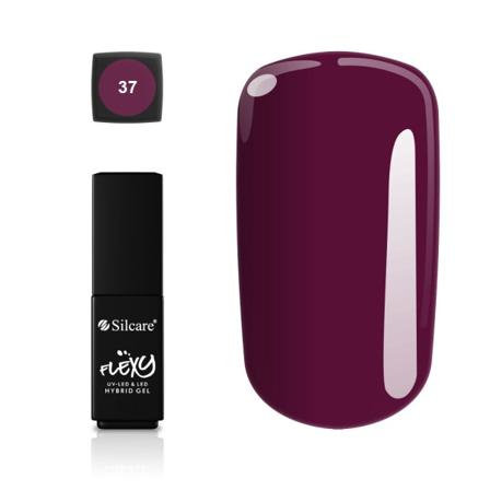 Silcare - Flexy - Hybrid Gel - Color: 37 - 4,5 Gram Plommon
