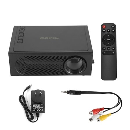 Miniprojektor 1920x1080P Full HD Bärbar LED-projektor för Hem Camping Kamera Spel Barn Present