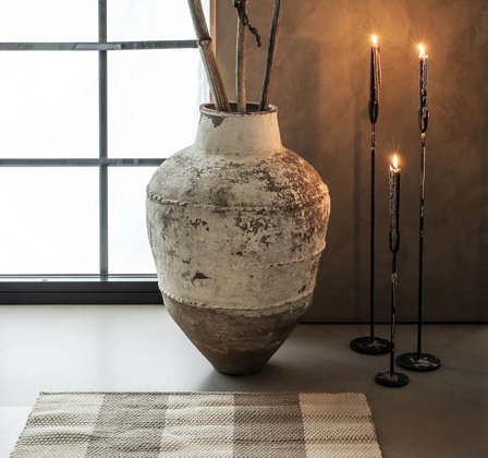 Lexington Gulvteppe Checked Jute Beige 200x300