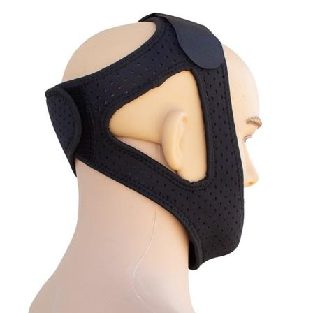 Snark-hakband Anti-muntorrhet-hakband Stopp-Ljud Snarkl s-s mn-l sning-f r-m n-och-kvinnor Andningshj lp-f r-snarkning, svart*1