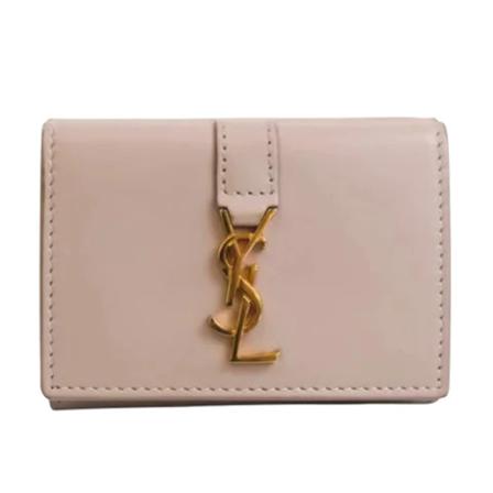 Yves Saint Laurent Vintage, Pre-owned Leather wallets Roze, Dames, Maat:ONE Size