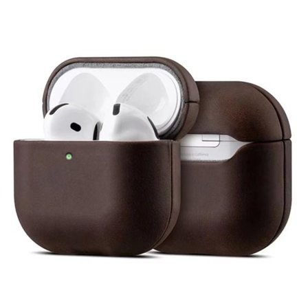 Skyddsfodral i läder till AirPods 4 - Brun