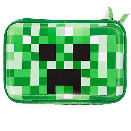 Green Large Pencil Case For Boys With Compartments Hardtop Kids Pen Bag