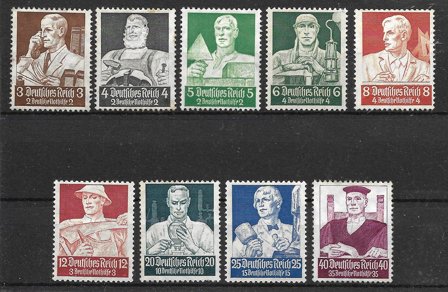 Tyske Rige 1934 - AFA 549 - 557 - Postfrisk
