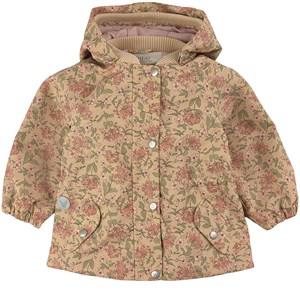 Wheat Moonstone Flowers Ada Tech Shell Jacket 74 cm - Coats and jackets - 74 cm - Green