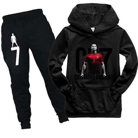 Jud- CR7 Cristiano Ronaldo Barn Gutter Casual Sportklær Fotball Genser Treningsbukser Trøye