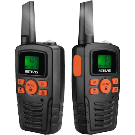 Walkie Talkie, 16 kanaler, professionell, VOX, LED-ficklampa, Walkie Talkies med lång räckvidd (svart, 2 st)
