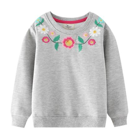 Blommigt Print För Flickor Höst Toppar Långärmad Pullover